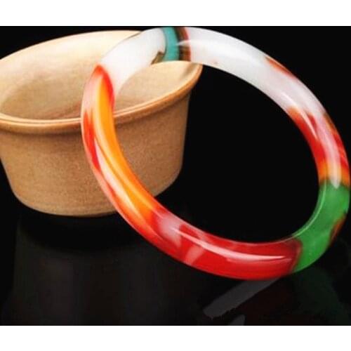 Natural Color Jade Bangle Bracelet Genuine Hand-Carved Fine Charm Jewellery Fashion Accessories Amulet for Men Women Lucky Gifts