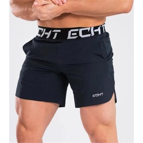 2021 New Men Fitness Bodybuilding Shorts Man Summer Gyms Workout Male Breathable Quick Dry Sportswear Jogger Beach Short Pants