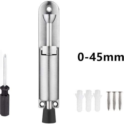 Foot-operated Lever Door Stops Zinc AlloyAdjustable Kickdown Bronze Door Holder Non-Slip Rubber Hardware Door Buffer Fittings