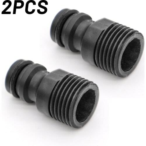 2PC 1/2" BSP Threaded Tap Adaptor Garden Water Hose Nipple Quick Pipe Connector Fitting