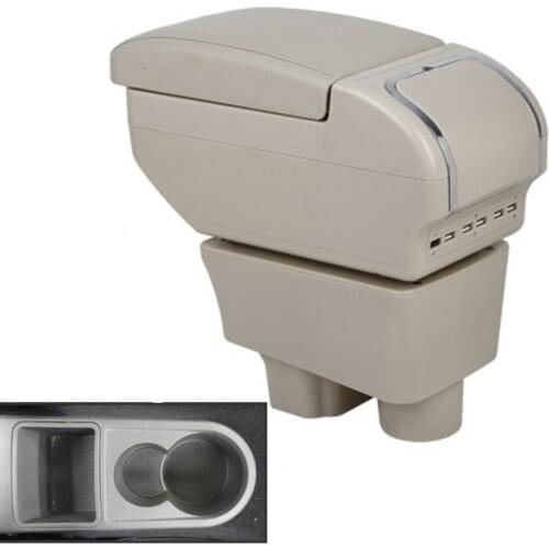 For Skoda Rapid Spaceb armrest box central Store content Storage box armresrt with cup holder ashtray products 9USB interface
