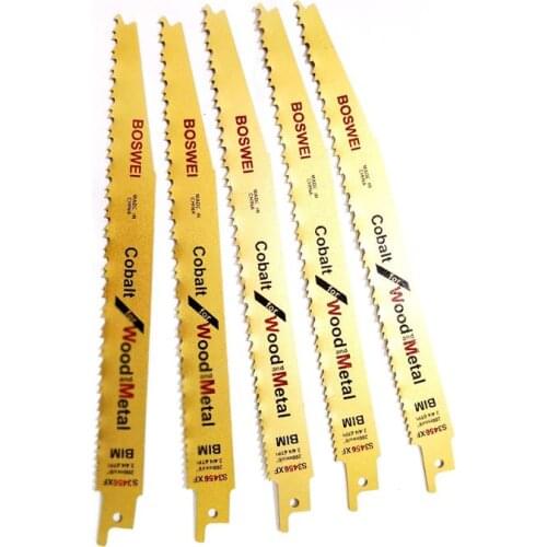 4Pcs/Lot BIM Reciprocating Quick Cut Saw Blade S3456XF for Metal Wood Cutting