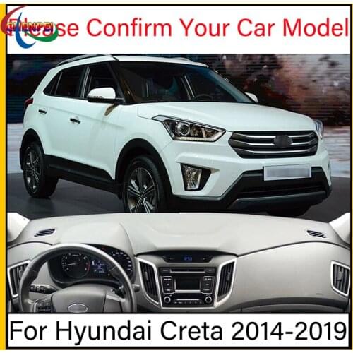 Anti-Slip Anti-UV Mat For Hyundai Creta Ix25 2014-2019 Dashboard Cover Pad Dashmat Protect Sunshield Pad Car Accessories