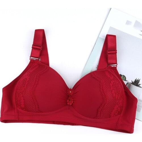 Sexy Lace Lingerie Plus Size Womens Underwear Push Up Bra Adjustable Pair Of Thin Breast Cup Underwear Seamless Bra Top
