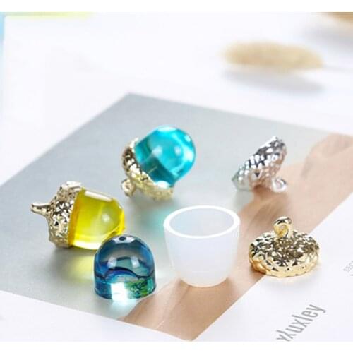 DIY Silicone Mold Pendant Cap Holder Epoxy Resin Mold Jewelry Making Tools Necklace Molds 3D Solid Handmade Gifts