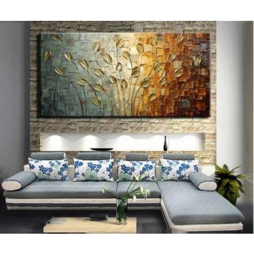 MODERN ABSTRACT HUGE WALL ART OIL PAINTING ON CANVAS-Knife tree (no framed)