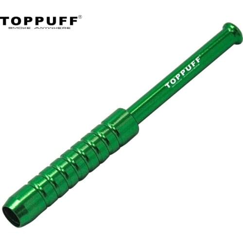 TOPPUFF Aluminum One Hitters Dugout Pipe For Smoking Tobacco 78MM Long Handle Smoking Tobacco Pipe Metal Bat Hitter Pipes