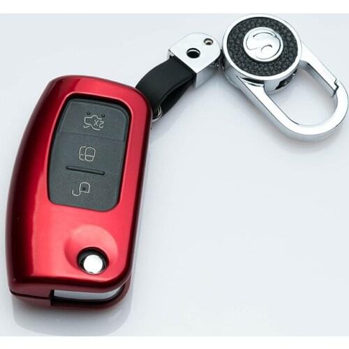 High Quality ABS Car Flip Key Cover Case Holder For Ford Fiesta Focus 2 Ecosport Kuga Escape Auto Folding Remote Key Accessories