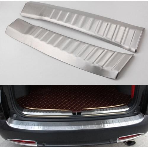 For CRV CR-V 2012 2013 2014 2pcs Stainless Steel Rear Bumper Guard Trunk Sill Plate Cover Trim Accessories Car Styling