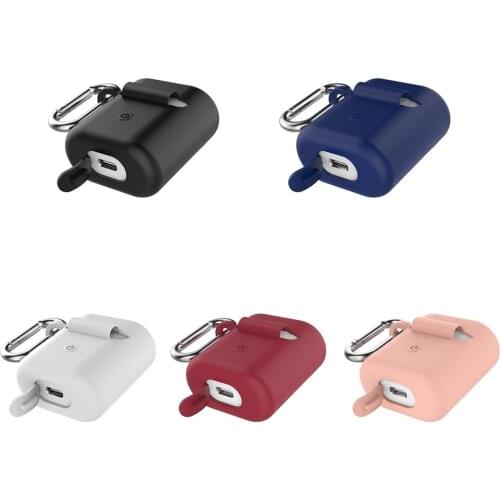 Protective Case for Huawei Freebuds 2 / Honor Flypods pro Wireless Bluetooth Earphones Silicone Shockproof Cover with Carabiner