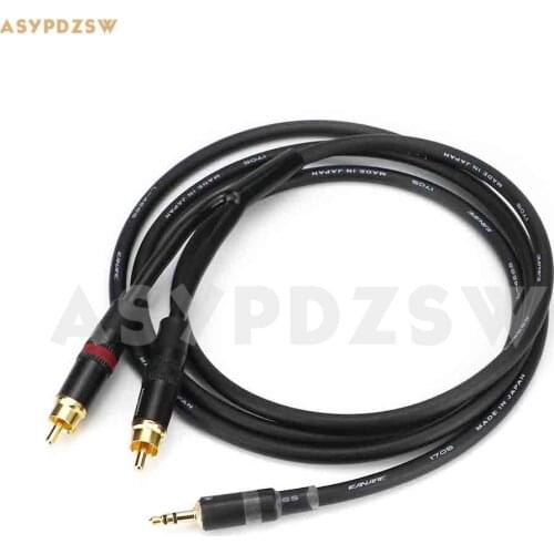 1.5M LX-01B Black gold 3.5mm to RCA Male-male Pure copper signal input cable