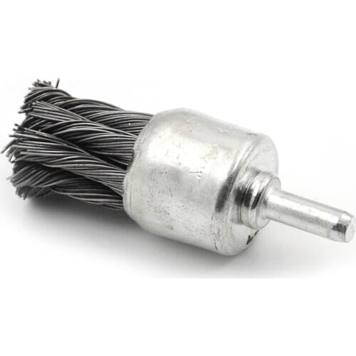 1pc Stainless Steel With Shank 6*25mm Wire Knot End BrushFor Die Grinder or Drill High Quality