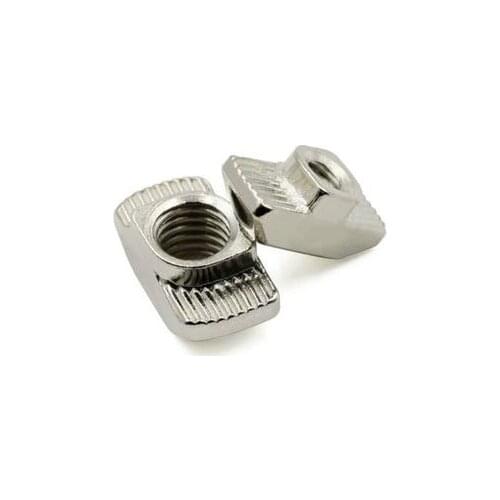 10/20/50/100pcs M3/M4/M5*10*6 for 20 Series Slot T-nut Sliding T Nut Hammer Drop In Nut Fasten Connector 2020 Aluminum Extrusion