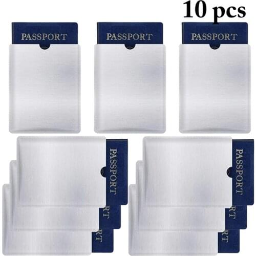 10pcs/20pcs Silver RFID Blocking Sleeves Premium Plastic Blocking Sleeve Anti Theft Credit Card Sleeve Portable Card Protector
