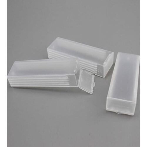10PCS Portable Lab ABS Plastic Microscope Slides Holder Dispenser Box 5pcs Slides