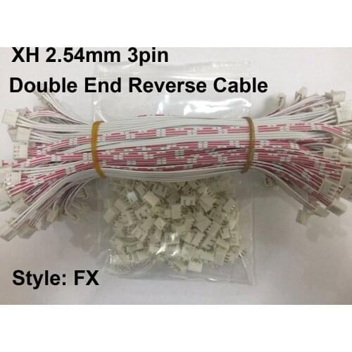 100sets Micro Mini XH 2.54mm 3-Pin Female to Female Connector Length 200mm Double End Reverse Plug