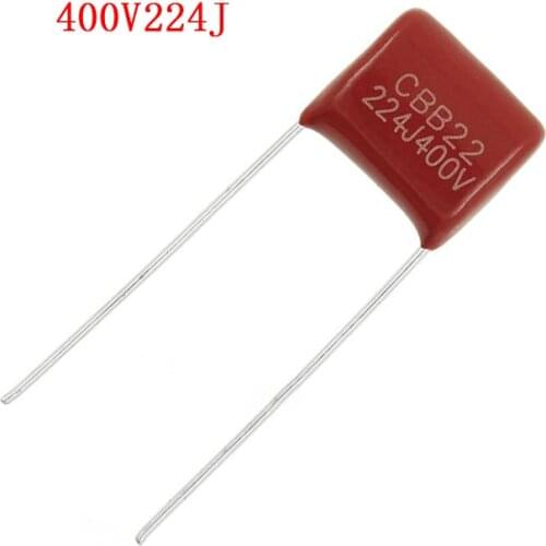20PCS 400V224J 400V 0.22UF 220NF 400V 224J 224 CBB P10 Polypropylene film capacitor