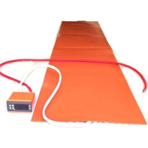 220v 5000w 350*1850*1.5mm Silicone Rubber Heater for SnowBoard Press digital thermostat on wire 1000mm lead out from 350mm side