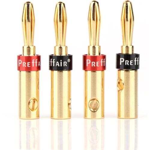 4pcs Hi-Fi 4mm Banana Plugs Speaker /Amplifier connectors HIFI loudspeaker Cable Banana Connector
