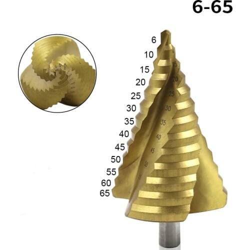 6-65mm HSS Triangle Shank 3R Spiral Pagoda Shape Metal Steel Step For Deburring Drill Bit Hole Drill Cone Reaming Drill