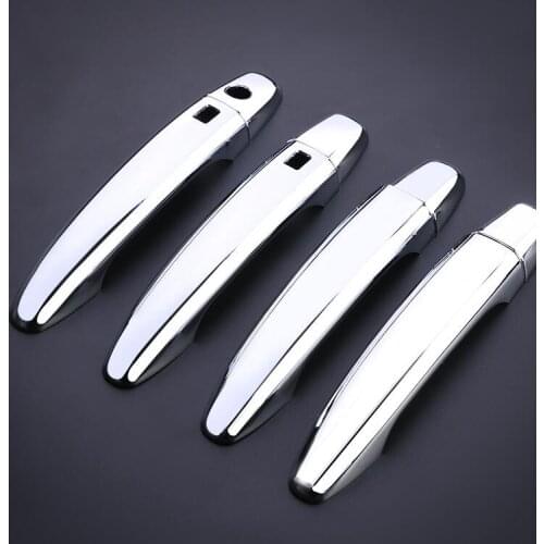 ABS Chrome Side Door Handle cup grip Cover Trim For Ford Focus 3 2012 2013 2014 2015 With 3 holes Car Stickers