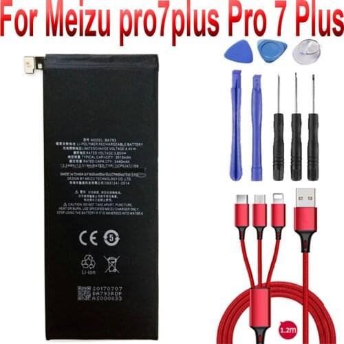 BA793 For Meizu Pro 7 Plus Battery M793H/M793M/M793Q BA792 For Meizu Pro 7 Battery M792H/M792Q/M792C + Gift Tools