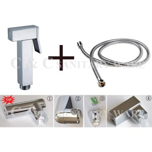 Free Shipping - Wall Mounted Brass Chrome Sanitary Toilet Seats Bidet Spray A2008S