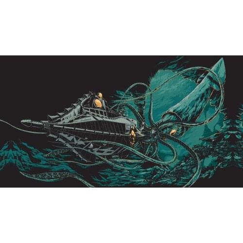 More Style Choose 20,000 LEAGUES UNDER THE SEA Movie Art Film Print Silk Poster Home Wall Decor 24x36inch