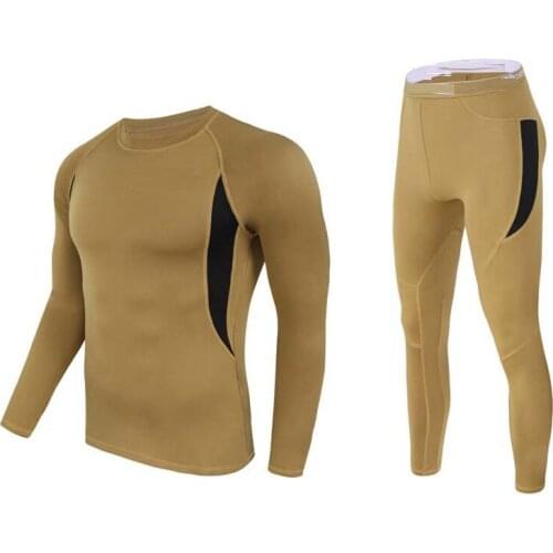 Brand Mens Winter Clothing Thermal Shirt Pants Long johns Fleece thermal underwear 2-pc /set Leggings wool Men Jogging suit
