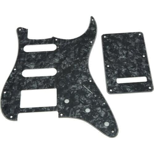 Black Pearl ST Style HSS Guitar Pickguard,Back Plate,Screws