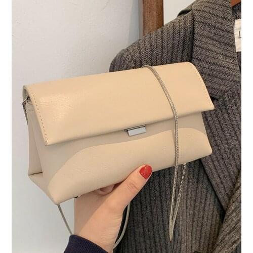 Designer Women Pu Leather Chain Crossbody Bags High Quality Ladies Small Shoulder Bag Casual Female Handbags Messenger Bags New