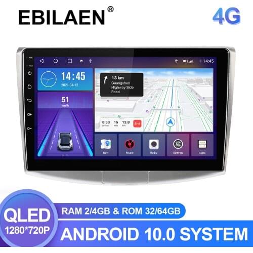 EBILAEN Car Radio Multimedia Player For VW Volkswagen Passat B7 B6 CC 1Din Android 10.0 Autoradio GPS Navigation DVR Camera