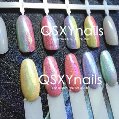 WHOLESALE 1KG Mermaid Glitter Powder Aurora Nail Glitter Dust Pigment Rainbow Effect for Gel Nail Polish Nail Art Decoration