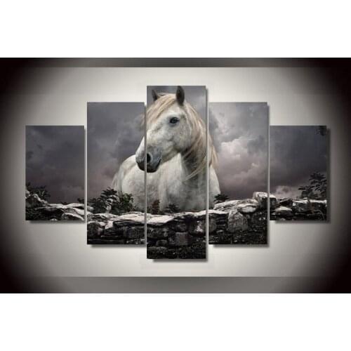 HD Print 5 Pcs canvas art horse painting modern home decor wall art picture living room decor print Painting on canvas/PT0314