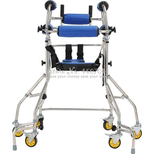 Hot 6 Wheels Walking Aid Elder Walker Old People Walking Stick Walking Rehabilitation Device Anti-backward Rollover Shelf