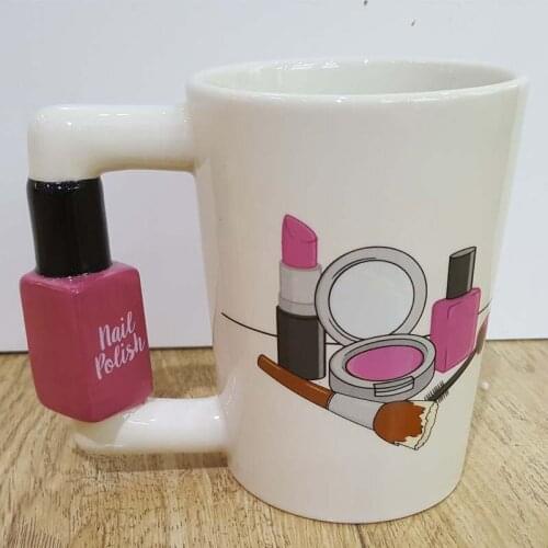 Ceramic Hair Dryer Mug Ladies Tool Hairdryer Mug Hairdresser Cosmetologist Gift Salon Owner high-heeled shoes shape Coffee Cup