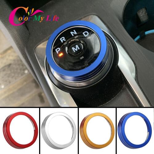 Aluminum Alloy Car Shift Knob Cover Fit For Ford Focus 4 MK4 2019 2020 Interior Gear Head Knob Circle Cover Trim Accessories