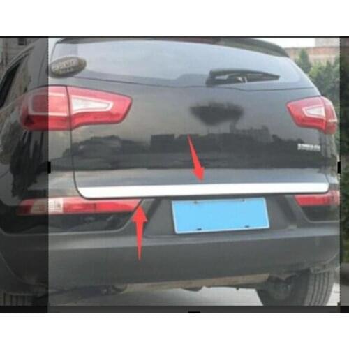 Stainless Steel Rear Trunk Lid Cover Tail door Molding for Kia Sportage R 2010 2011 2012 2013 2014