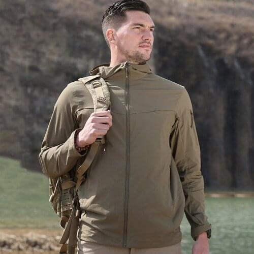 Summer Cycling Windbreaker Sun-Protective Skin Jacket Men Waterproof Military Tactical Jackets Male Hooded Raincoat For Hiking