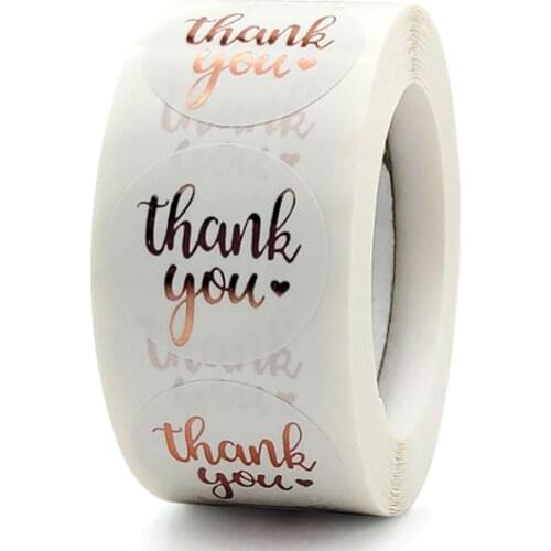 100-500pcs Round 1Inch/2.5cm White Thank You Stickers Sealing Labels Stickers For Stationary Jewelry Box Envelope Supplies