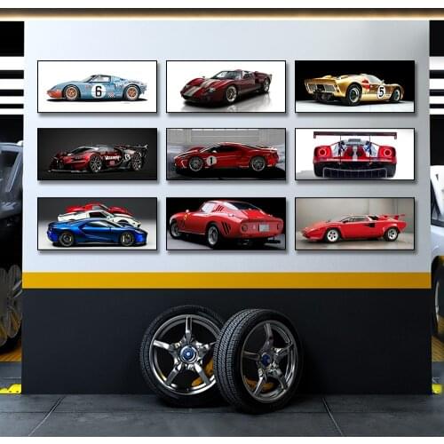 Racing Car Famous Sports Car Poster Painting Canvas Print Nordic Home Decor Wall Art Picture For Living Room Frameless