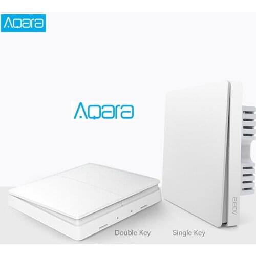 Aqara switch Smart Light Control single Fire Wire Line ZiGBee Double Single Key Wall Switch Version Mi Home APP Control