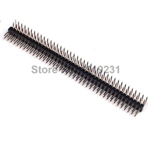 NEW 10PCS 2*40 Header Connector Strip Pin Double Row Needle Curved Needle 2.54mm 90 Degrees