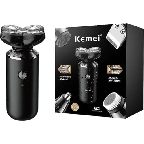 Kemei Electric Shaver with 5 Independently Floating Blades Rechargeable Razor Whole Body Washing Men Beard Shaving Machine 40K