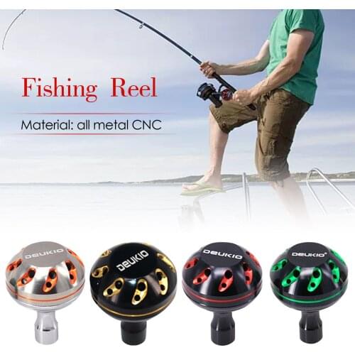 38MM all metal CNC Fishing Reel Handle Knobs for Spinning Reels Fishing Tackle Accessory all-metal drip hole grabbing pills