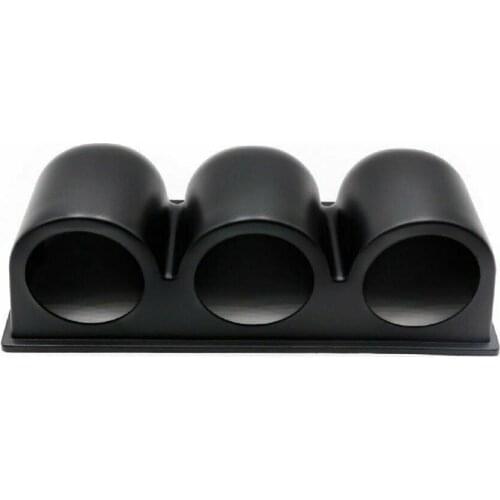 Professional General Glossy Black Triple Gauge Pod Mount Dash Cover 6cm 3 Holes Meter Panel Bracket for Vehicles Car Accessories