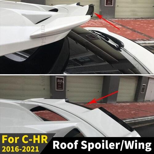 Carbon Fiber Boot Lip Roof Rear Spoiler Wing Splitter Diffuser Tuning Accessories For Toyota C-HR CHR 2016 2017 2016-2021