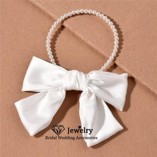 CC Women Headbands Wedding Accessories Bridal Hairwear Engagement Hair Ornaments Pearl Headdress Butterfly Shape Headpiece M204