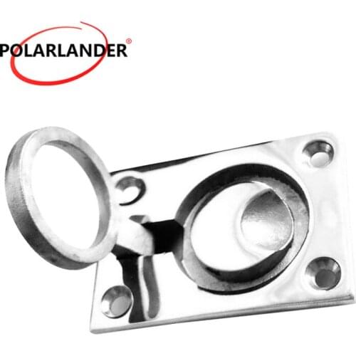 1 PC Stainless Steel Flush Mount Ring Pull Handle Durable square handle floor buckle 62x43mm Boat Marine hardware