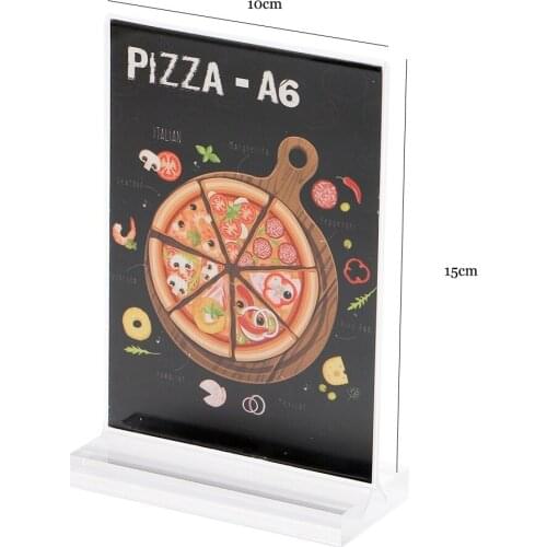 10PCS/PACK Clear acrylic T-type table card advertising poster display stand holder racks A6(10*15cm) men holder acrylic frame